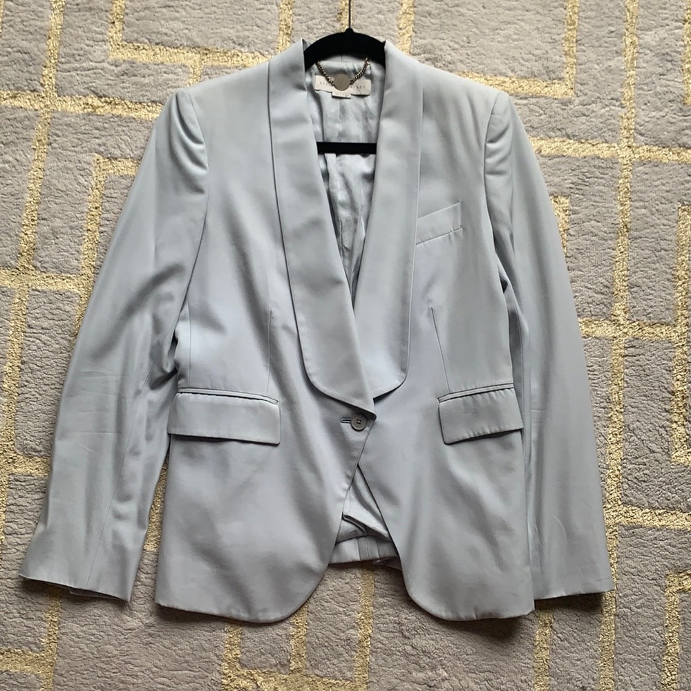 Stella McCartney Light Blue Tuxedo Blazer